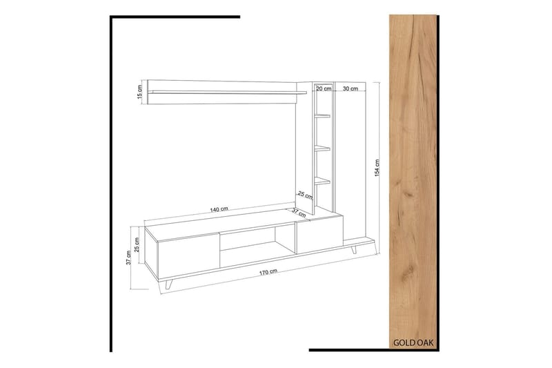 Mod Design Mediaoppbevaring - Møbler - Mediamøbel & tv møbel - TV-møbelsett