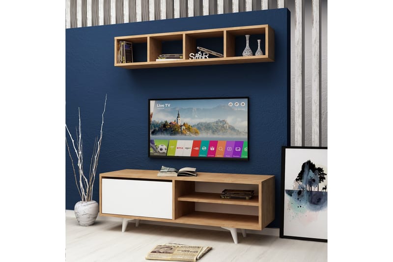 Mod Design TV-benk med Vegghylle - TV-møbelsett