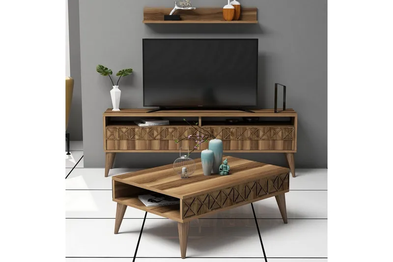 Muennink Møbelsett Stue 150 cm, Valnøtt