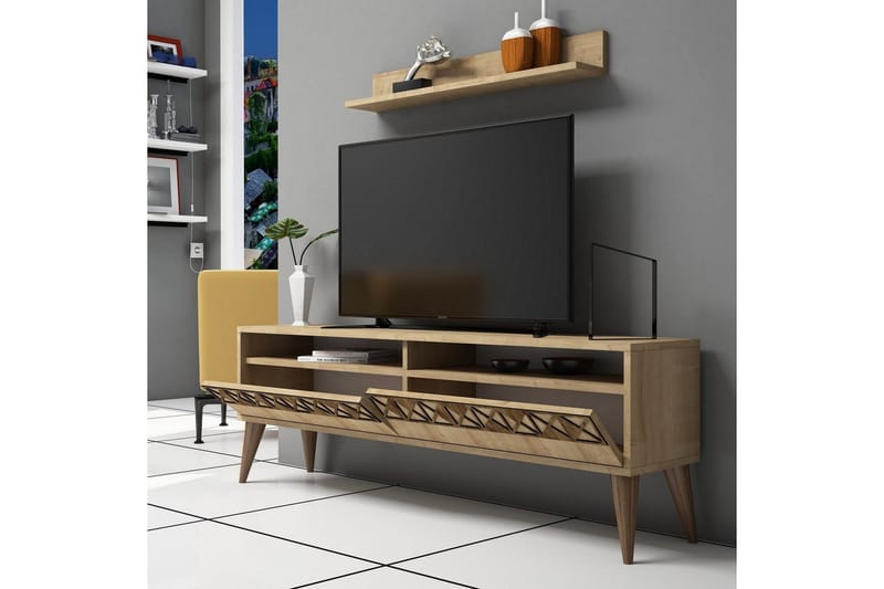 Muennink TV-møbelsett 150 cm - Brun/Eik - Møbler - Bord - Spisebord & kjøkkenbord