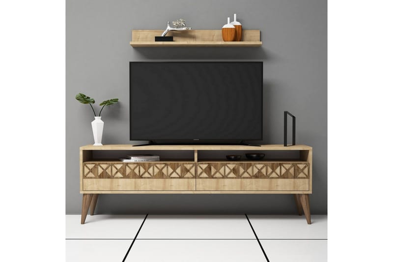 Muennink TV-møbelsett 150 cm - Brun/Eik - Møbler - Bord - Spisebord & kjøkkenbord