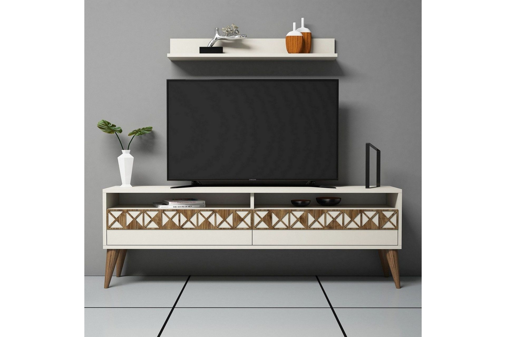 Muennink TV-møbelsett 150 cm - Hvit