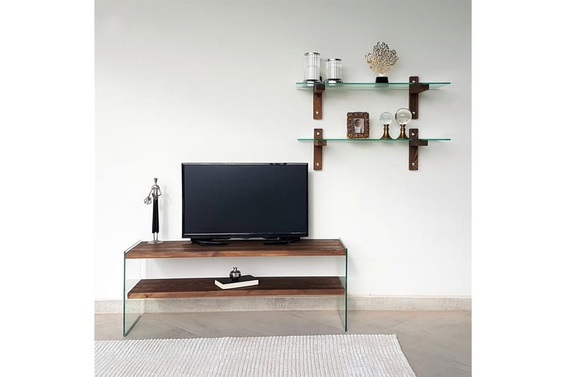 Netherlee TV-møbelsett 45 cm - Valnøtt - Møbler - Mediamøbel & tv møbel - TV-møbelsett