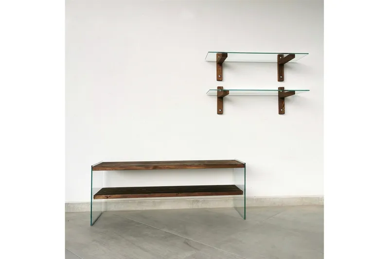 Netherlee TV-møbelsett 45 cm - Valnøtt - Møbler - Mediamøbel & tv møbel - TV-møbelsett