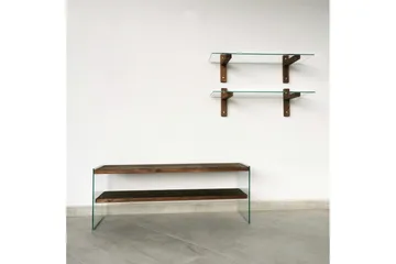 Netherlee TV-møbelsett 45 cm - Valnøtt - Møbler - Mediamøbel & tv møbel - TV-møbelsett