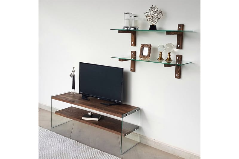 Netherlee TV-møbelsett 45 cm - Valnøtt - Møbler - Mediamøbel & tv møbel - TV-møbelsett