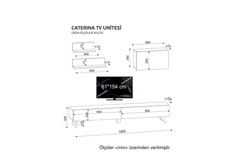 Qatarina TV-benk - TV-møbelsett