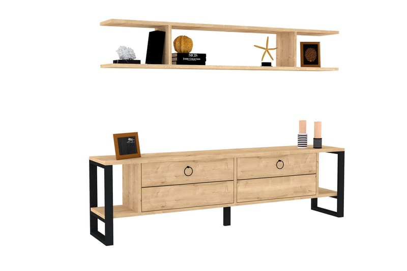 Rinorea Tv-møbelsett 160x45 cm - Blå - Møbler - Mediamøbel & tv møbel - TV-møbelsett