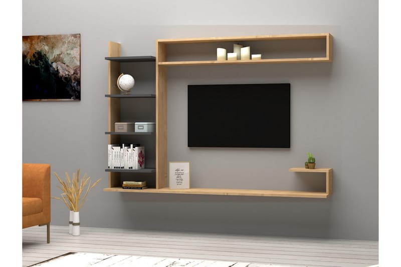 Rinorea Tv-møbelsett 180x121,8 cm - Blå - TV-møbelsett