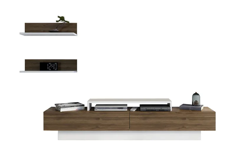 Rinorea Tv-møbelsett 180x40 cm - Hvit - Møbler - Mediamøbel & tv møbel - TV-møbelsett