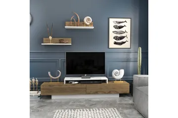 Rinorea Tv-møbelsett 180x40 cm - Hvit - Møbler - Mediamøbel & tv møbel - TV-møbelsett
