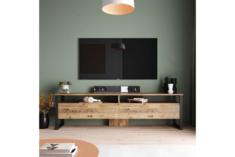 Rinorea Tv-møbelsett 180x56 cm - Grønn - TV-møbelsett