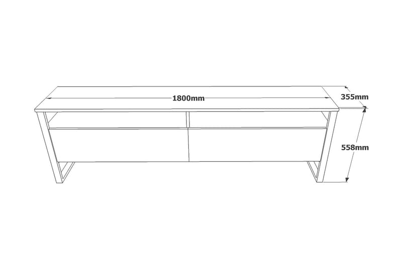 Rinorea Tv-møbelsett 180x56 cm - Grønn - TV-møbelsett