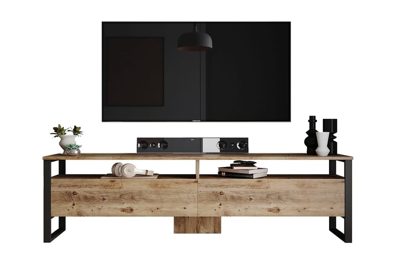 Rinorea Tv-møbelsett 180x56 cm - Grønn - TV-møbelsett