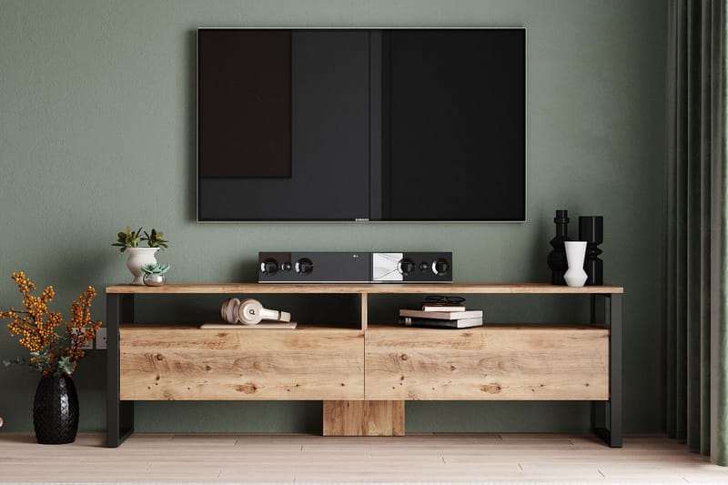 Rinorea Tv-møbelsett 180x56 cm - Grønn - TV-møbelsett