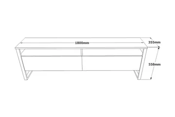 Rinorea Tv-møbelsett 180x56 cm - Grønn - Møbler - Mediamøbel & tv møbel - TV-møbelsett