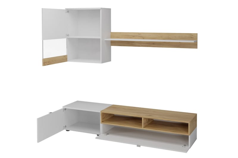 Roco Mediamøbler & LED - Hvit - Møbler - Mediamøbel & tv møbel - TV-møbelsett