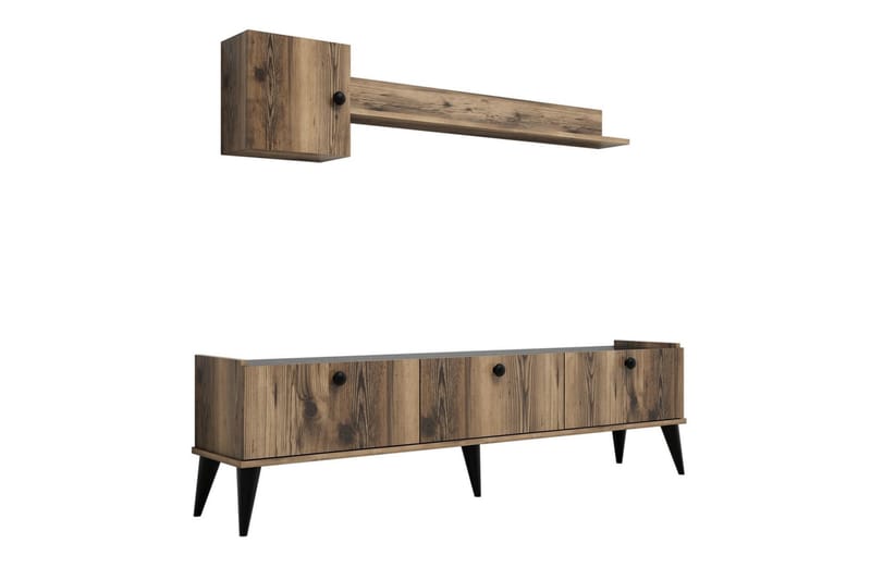Sharod TV-møbelsett 180 cm - Valnøtt / Marmor - Møbler - Mediamøbel & tv møbel - TV-møbelsett