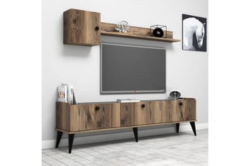 Sharod TV-møbelsett 180 cm - Valnøtt / Marmor - Møbler - Mediamøbel & tv møbel - TV-møbelsett