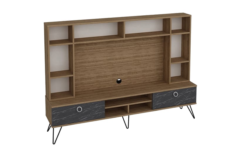 Sincerely TV-Møbelsett 180 cm - Valnøtt|Svart - Møbler - Mediamøbel & tv møbel - TV-møbelsett