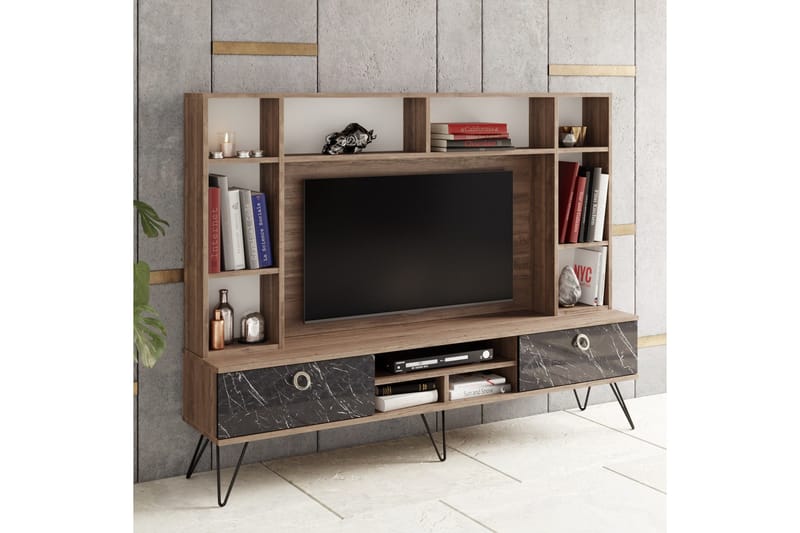 Sincerely TV-Møbelsett 180 cm - Valnøtt|Svart - Møbler - Mediamøbel & tv møbel - TV-møbelsett