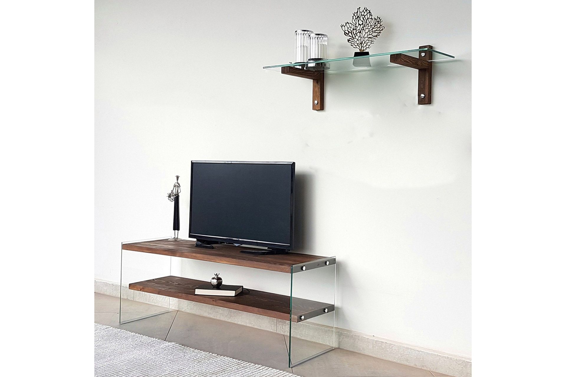 Teenie TV-møbelsett 45 cm - Valnøtt