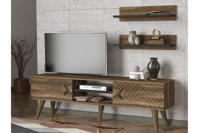 Tera Home TV-benk med Vegghylle - TV-møbelsett