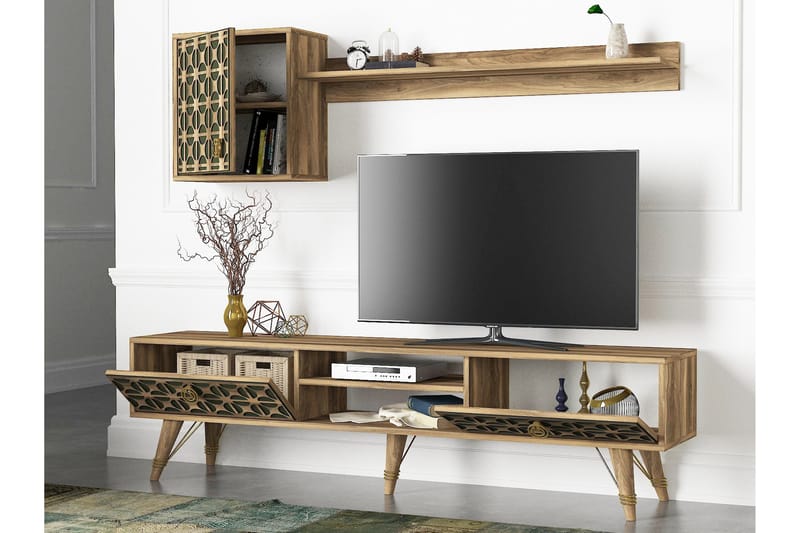 Tera Home TV-benk/Vegghylle Dekor - TV-møbelsett