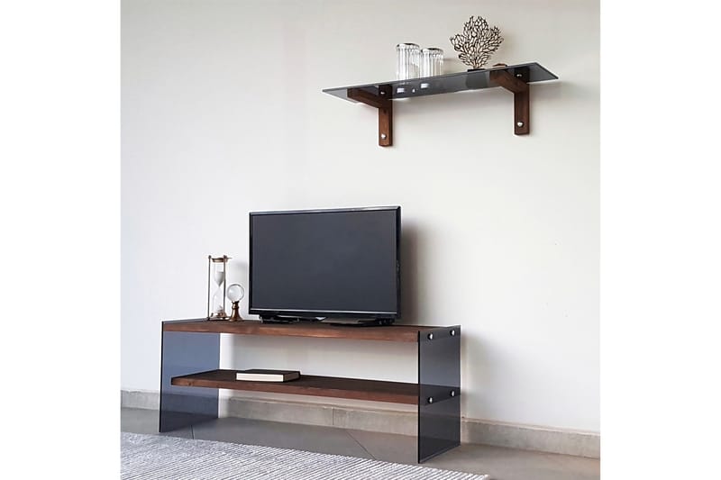 Tomassoni TV-møbelsett 45 cm - Valnøtt - Møbler - Mediamøbel & tv møbel - TV-møbelsett