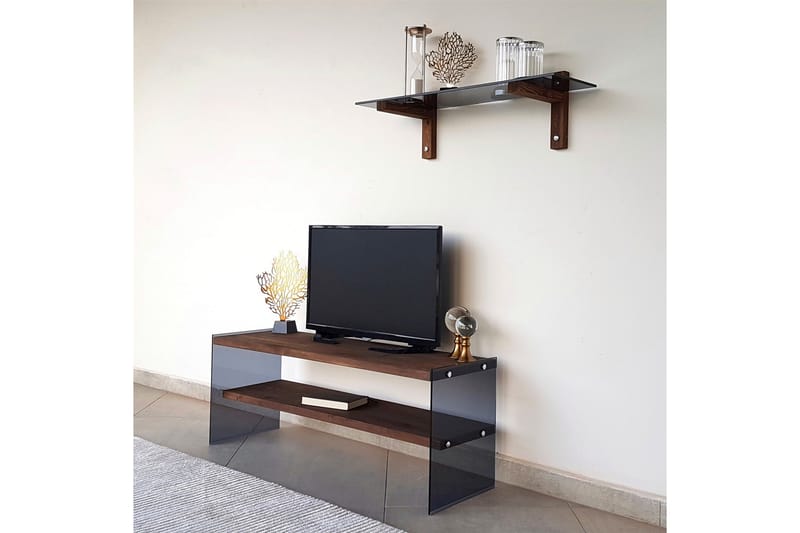 Tomassoni TV-møbelsett 45 cm - Valnøtt - Møbler - Mediamøbel & tv møbel - TV-møbelsett