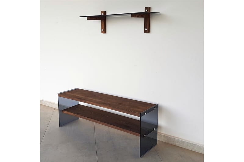 Tomassoni TV-møbelsett 45 cm - Valnøtt - Møbler - Mediamøbel & tv møbel - TV-møbelsett