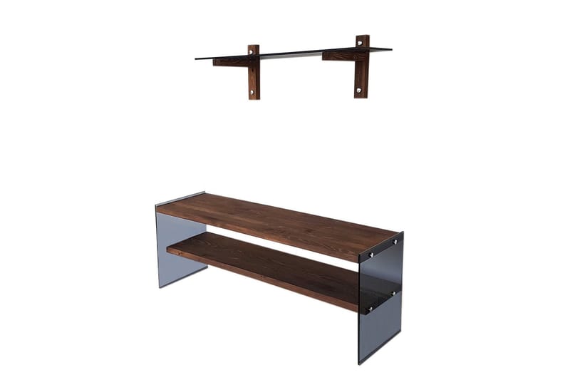 Tomassoni TV-møbelsett 45 cm - Valnøtt - Møbler - Mediamøbel & tv møbel - TV-møbelsett