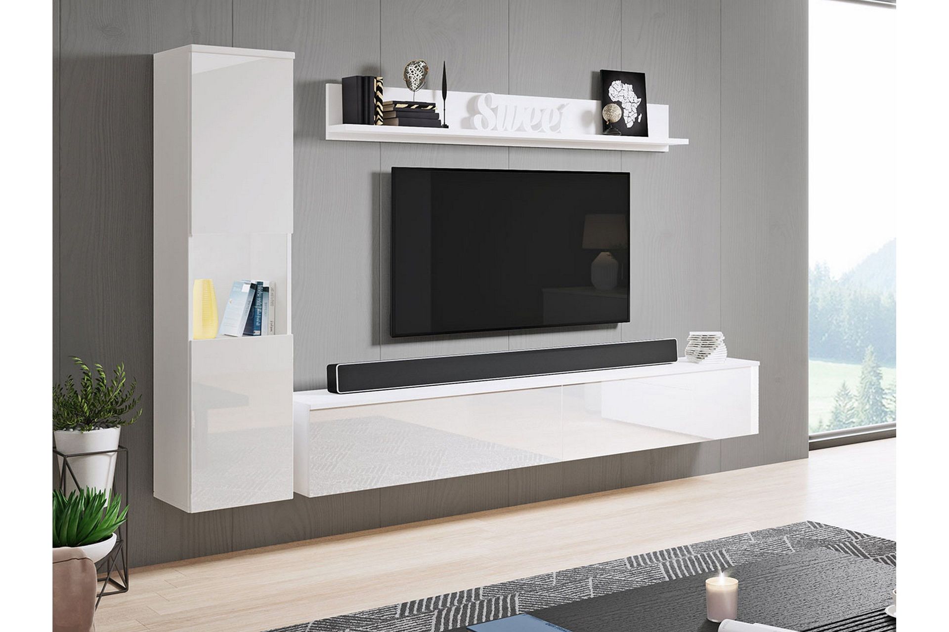 Tv-møbelsett - Hvit