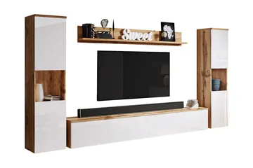 Tv-møbelsett - Natur/Hvit - Møbler - Mediamøbel & tv møbel - TV-møbelsett