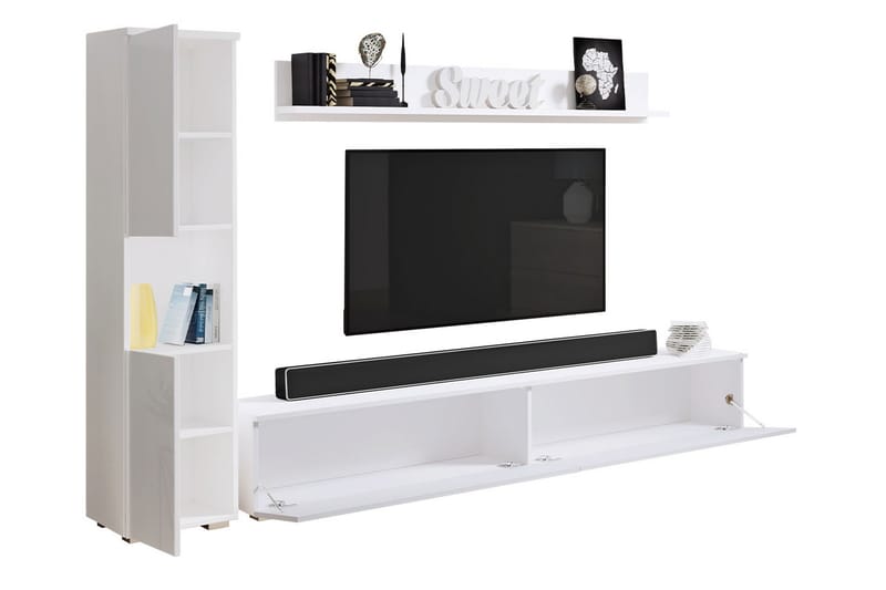 Tv-møbelsett - Natur/Hvit - Møbler - Mediamøbel & tv møbel - TV-møbelsett