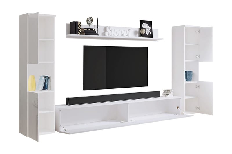 Tv-møbelsett - Natur/Hvit - Møbler - Mediamøbel & tv møbel - TV-møbelsett