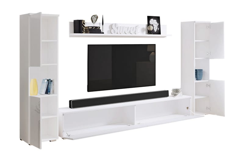 Tv-møbelsett - Natur/Hvit - Møbler - Mediamøbel & tv møbel - TV-møbelsett