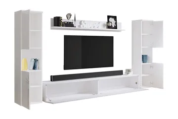 Tv-møbelsett - Natur/Hvit - Møbler - Mediamøbel & tv møbel - TV-møbelsett