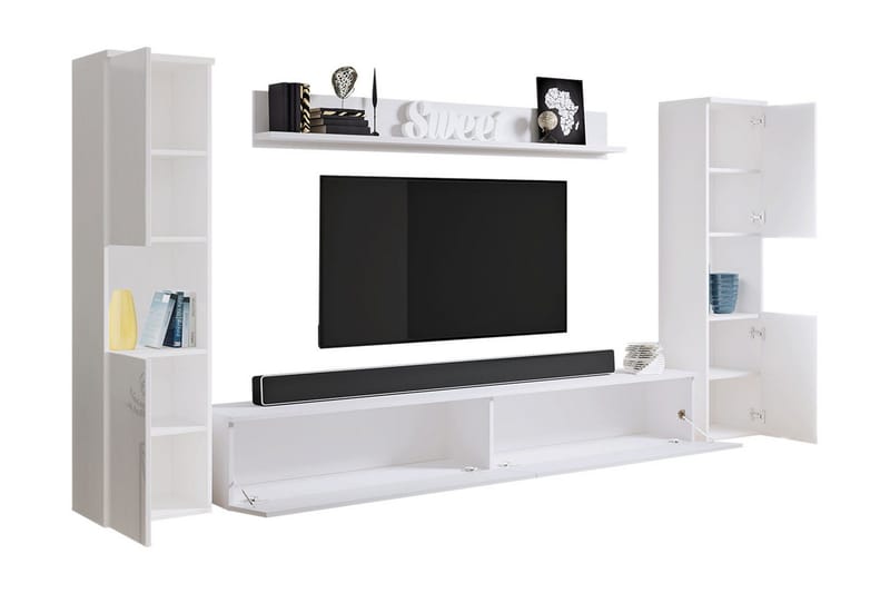 Tv-møbelsett - Natur/Hvit - Møbler - Mediamøbel & tv møbel - TV-møbelsett