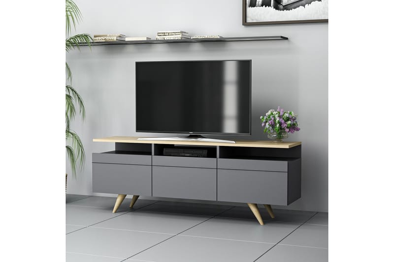 TV Unit Antrasitt|Eik - Møbler - Mediamøbel & tv møbel - TV-møbelsett