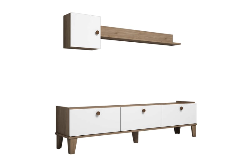 TV Unit Eik|Hvit - Møbler - Mediamøbel & tv møbel - TV-møbelsett