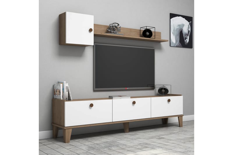 TV Unit Eik|Hvit - Møbler - Mediamøbel & tv møbel - TV-møbelsett