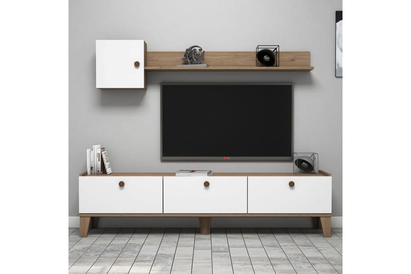 TV Unit Eik|Hvit - TV-møbelsett