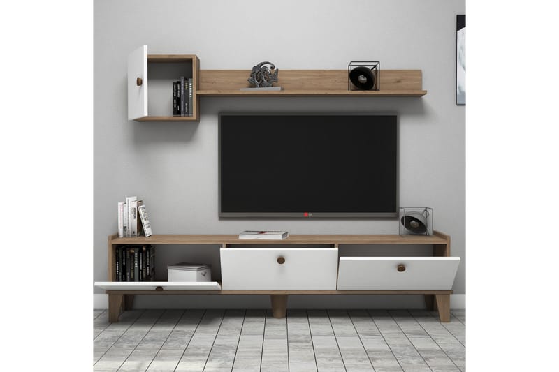 TV Unit Eik|Hvit - Møbler - Mediamøbel & tv møbel - TV-møbelsett