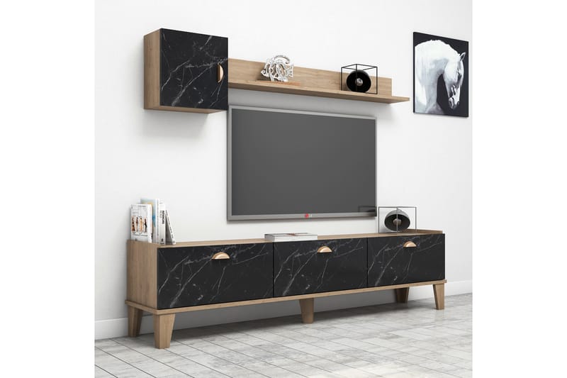 TV Unit Eik|Marmor - Møbler - Mediamøbel & tv møbel - TV-møbelsett