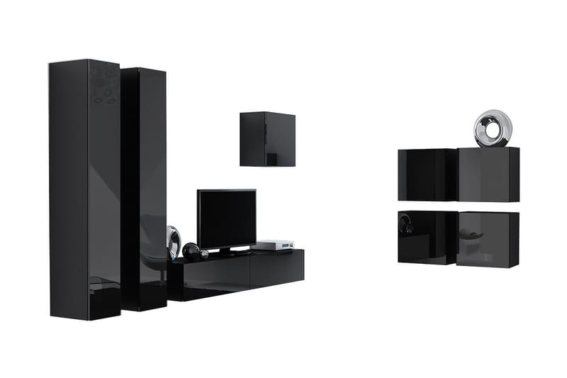 Vigo TV-møbelsett 260x40x180 cm - Møbler - Mediamøbel & tv møbel - TV-møbelsett