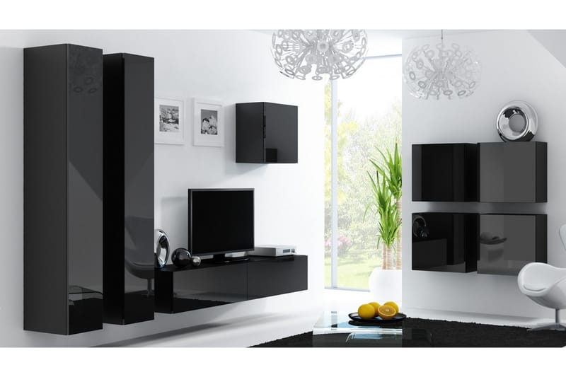 Vigo TV-møbelsett 260x40x180 cm - Møbler - Mediamøbel & tv møbel - TV-møbelsett