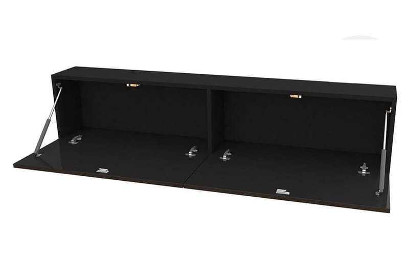 Vigo TV-møbelsett 280x40x180 cm - Svart / Hvit - Møbler - Mediamøbel & tv møbel - TV-møbelsett