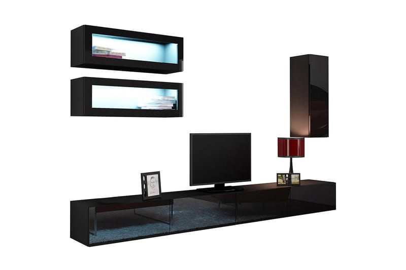 Vigo TV-møbelsett 280x40x180 cm - Møbler - Mediamøbel & tv møbel - TV-møbelsett