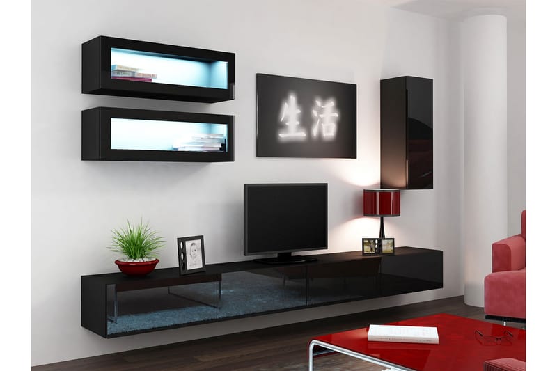 Vigo TV-møbelsett 280x40x180 cm - Møbler - Mediamøbel & tv møbel - TV-møbelsett